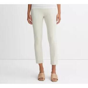 Vince Women Front Seam Ponte Leggings S Cream Gesso Crop Skinny 27*